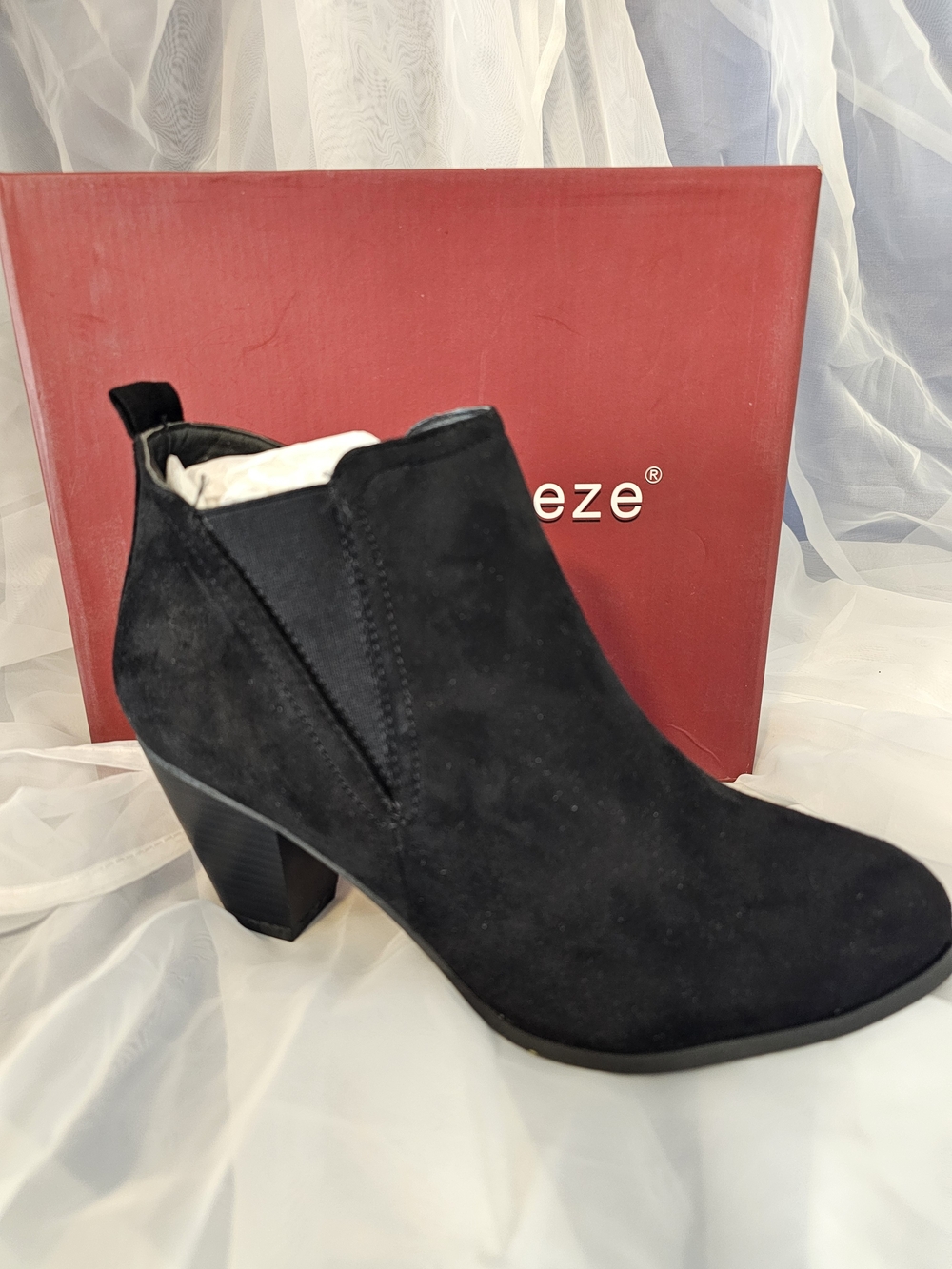 Women's Black Suede Boots By Nature Breeze.